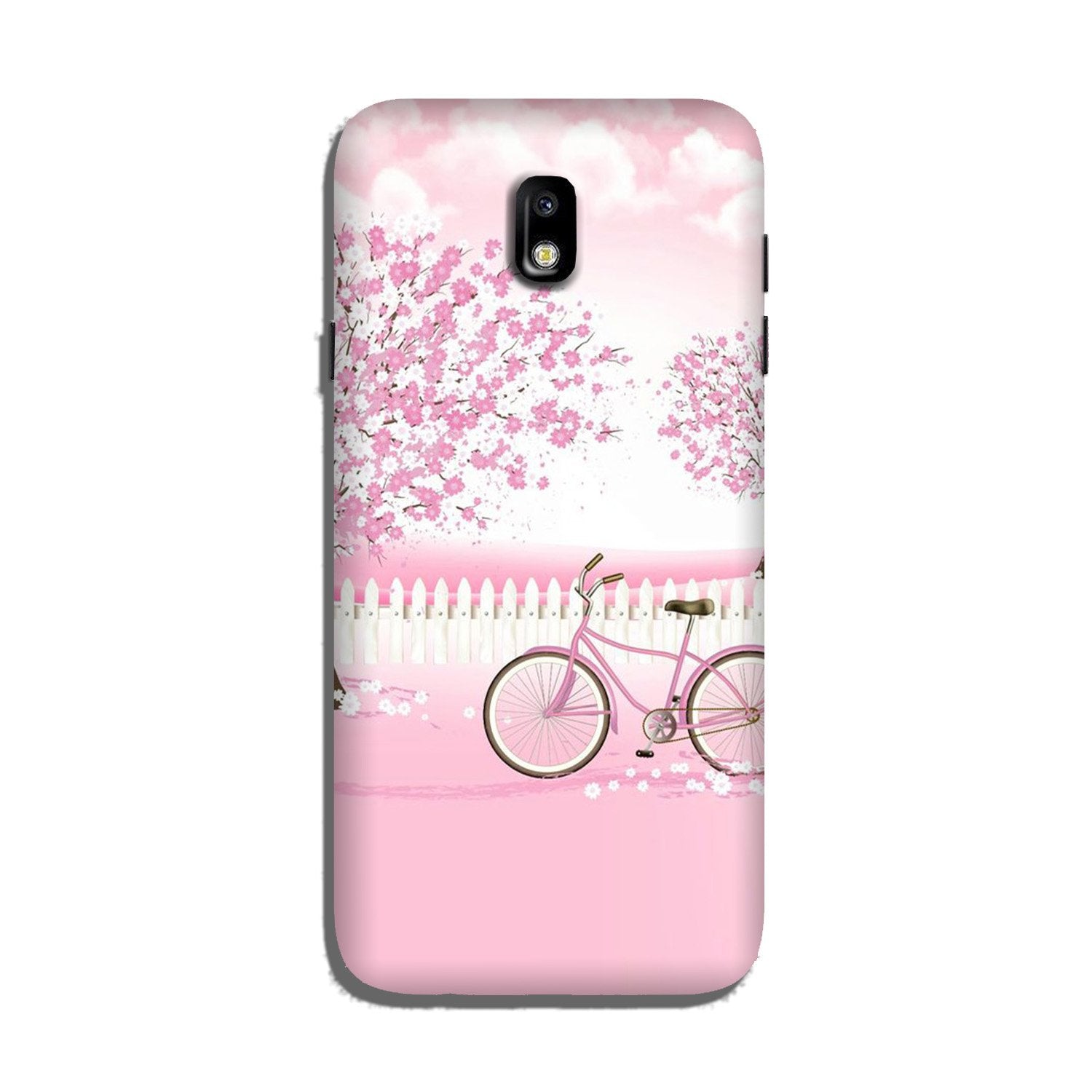 Pink Flowers Cycle Case for Galaxy J3 Pro(Design - 102)