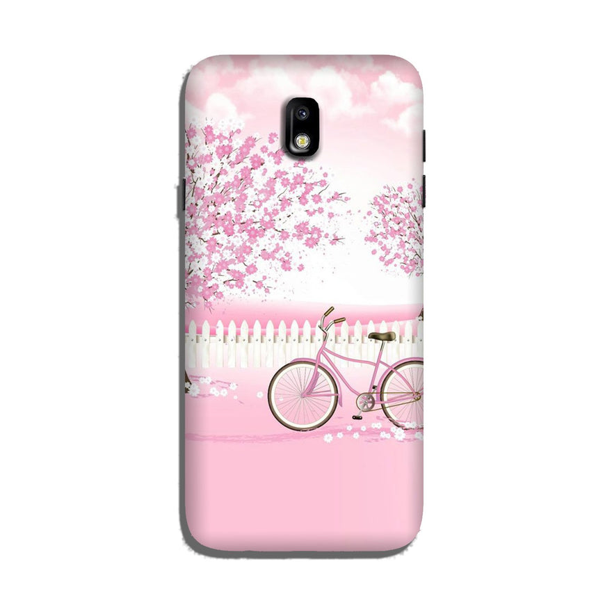 Pink Flowers Cycle Case for Galaxy J7 Pro  (Design - 102)