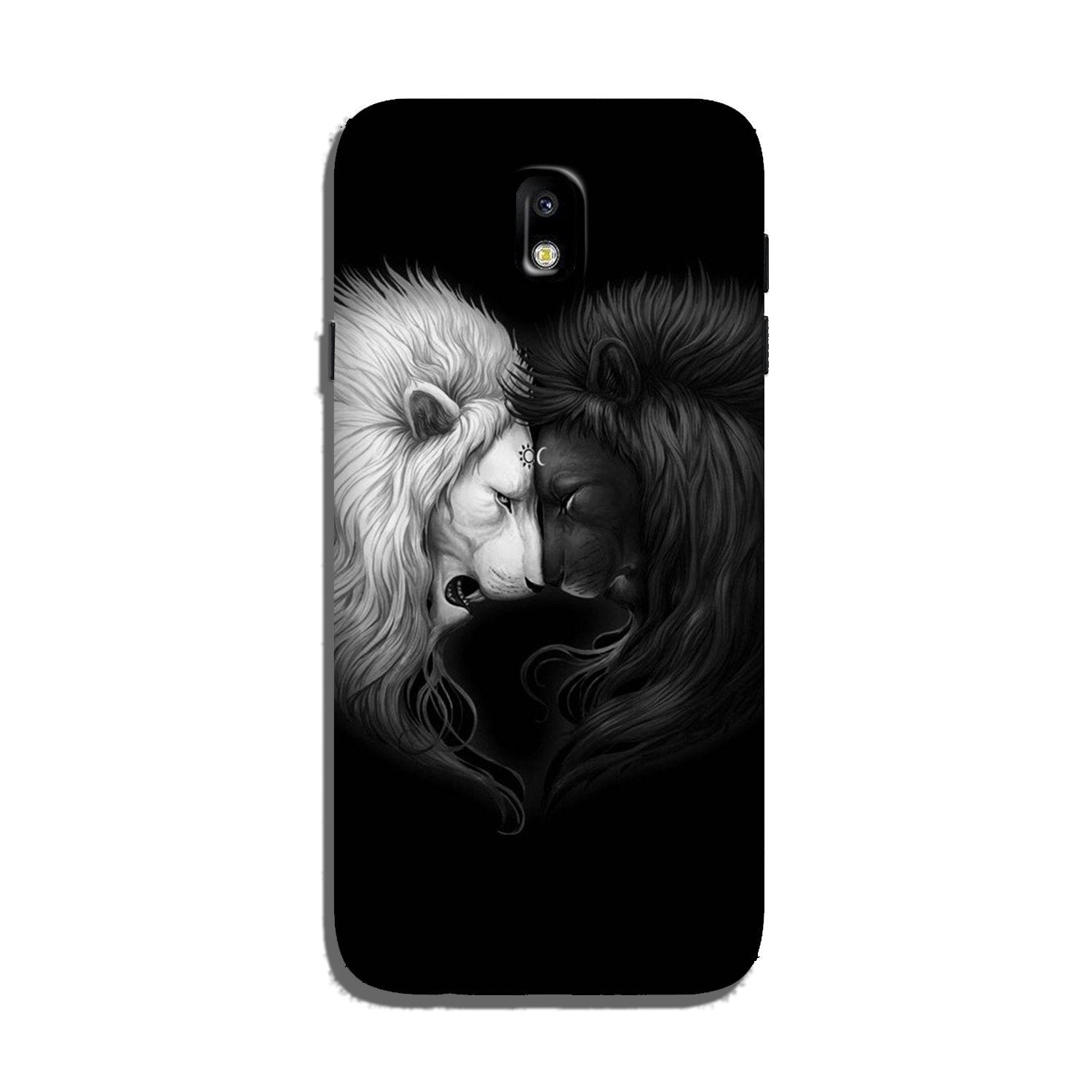 Dark White Lion Case for Galaxy J7 Pro  (Design - 140)