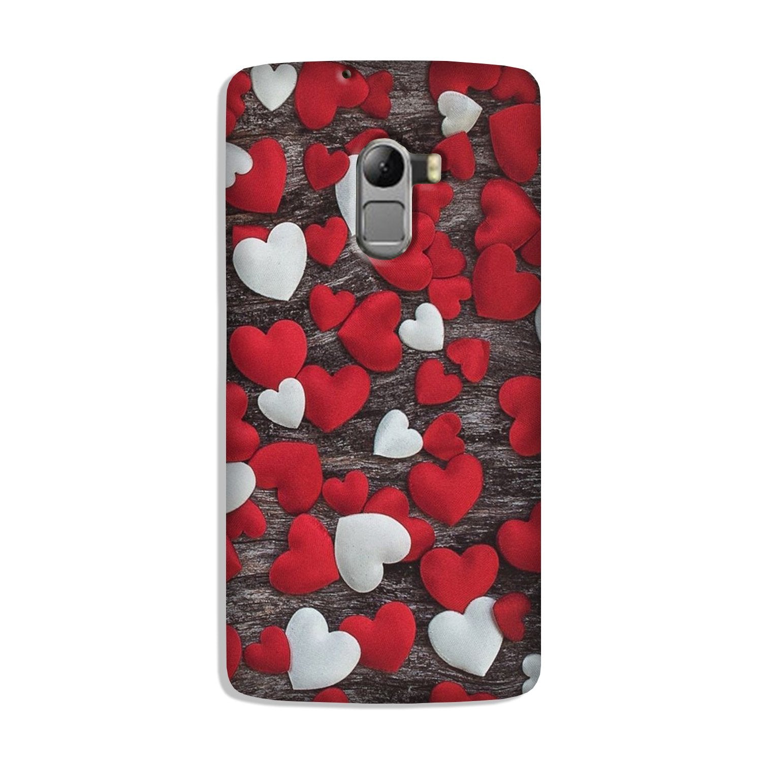 Red White Hearts Case for Lenovo K4 Note  (Design - 105)