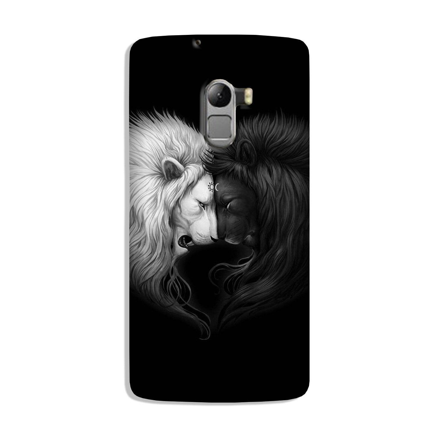Dark White Lion Case for Lenovo K4 Note  (Design - 140)