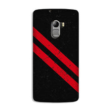 Black Red Pattern Mobile Back Case for Lenovo K4 Note (Design - 373)