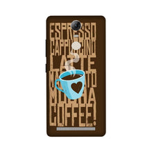 Love Coffee Mobile Back Case for Lenovo Vibe K5 Note (Design - 351)