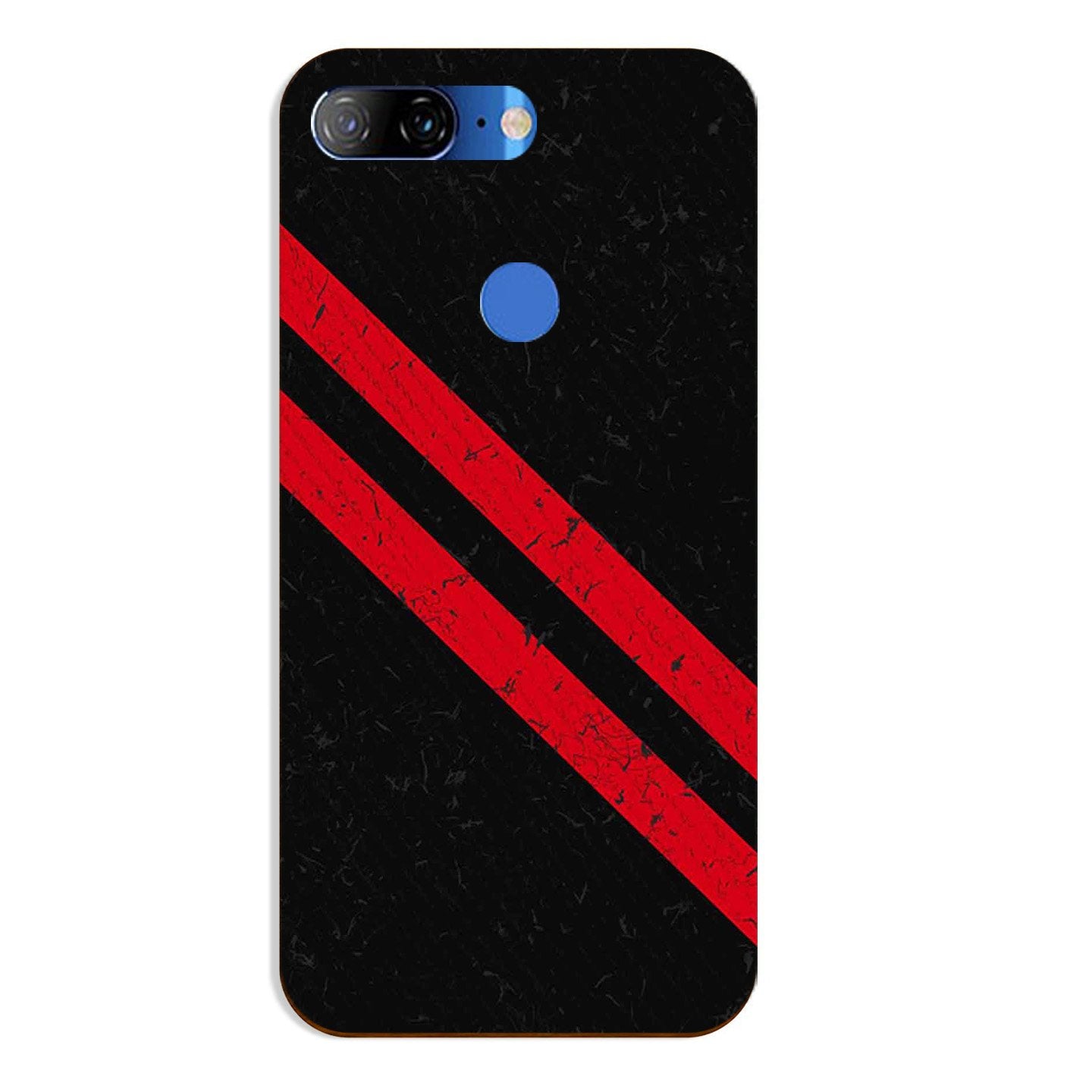 Black Red Pattern Mobile Back Case for Lenovo K9 / K9 Plus (Design - 373)