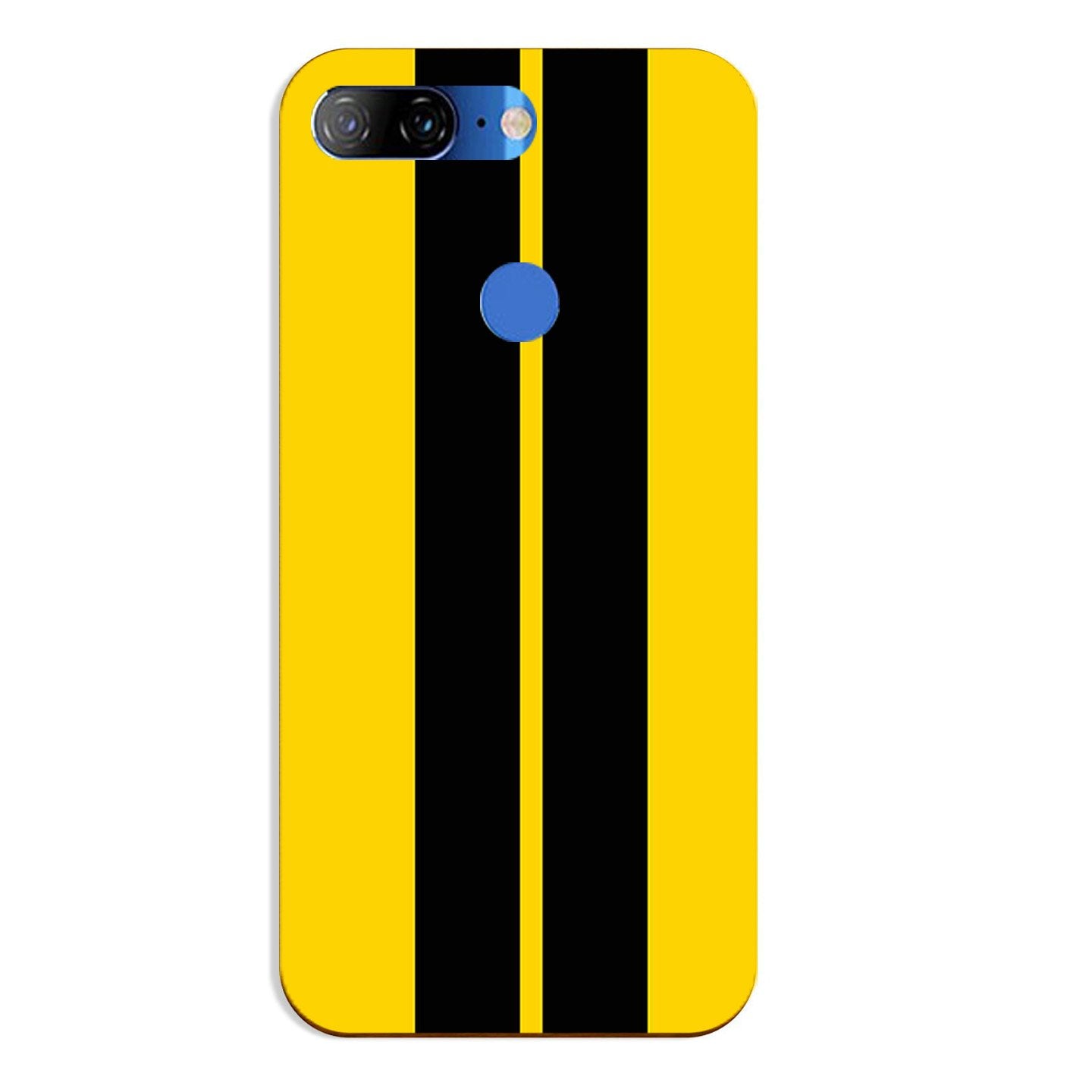 Black Yellow Pattern Mobile Back Case for Lenovo K9 / K9 Plus (Design - 377)