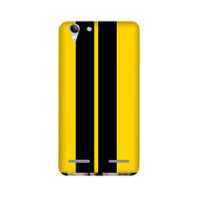 Black Yellow Pattern Mobile Back Case for Lenovo K5 / K5 Plus (Design - 377)