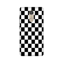 Black White Boxes Mobile Back Case for Lenovo K6 Note (Design - 372)