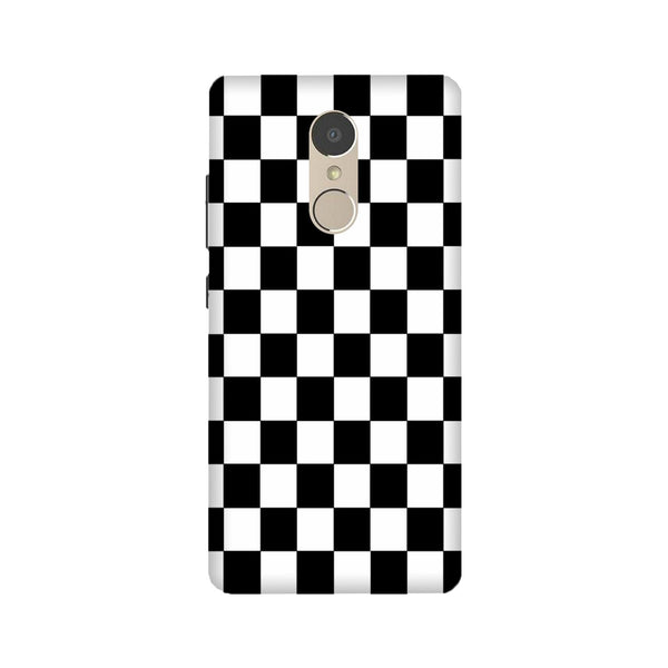 Black White Boxes Mobile Back Case for Lenovo K6 Note (Design - 372)