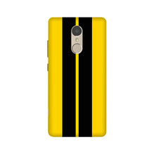 Black Yellow Pattern Mobile Back Case for Lenovo K6 Note (Design - 377)