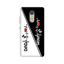 Love Mom Dad Mobile Back Case for Lenovo K6 Note (Design - 385)