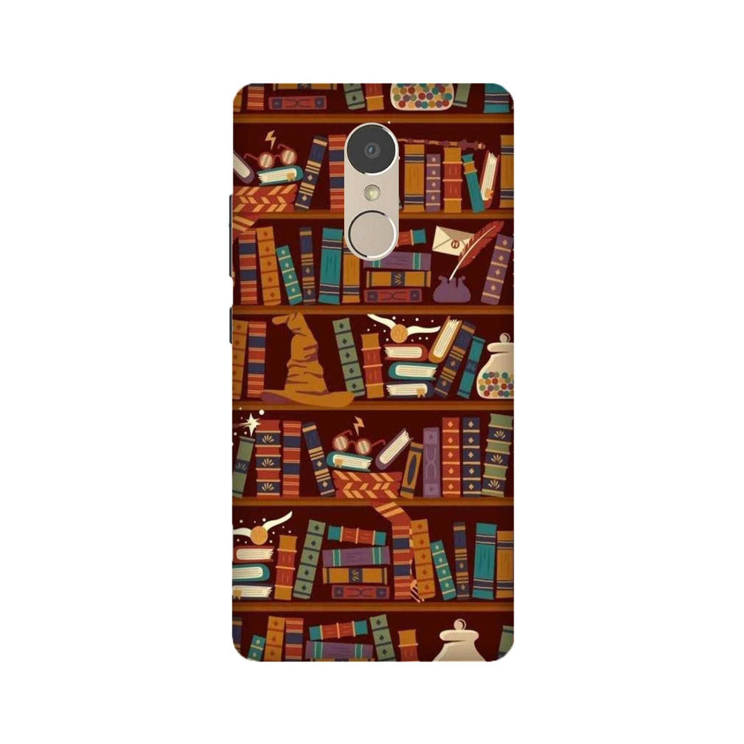 Book Shelf Mobile Back Case for Lenovo K6 Note (Design - 390)