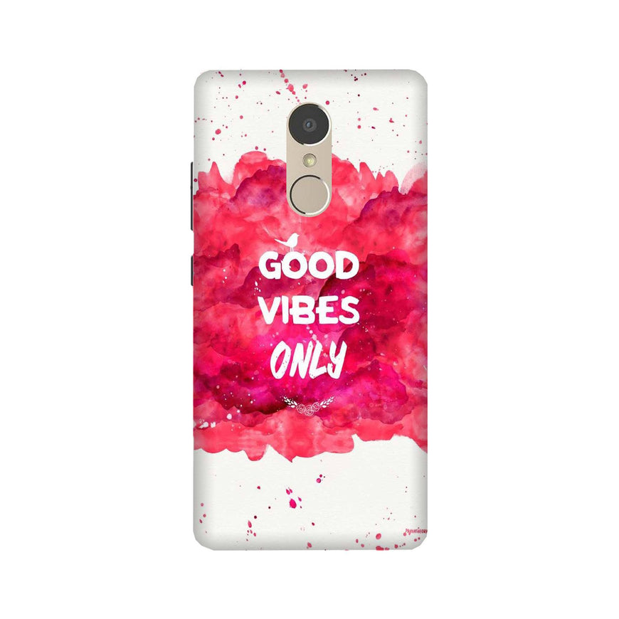 Good Vibes Only Mobile Back Case for Lenovo K6 Note (Design - 393)