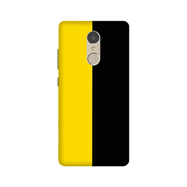 Black Yellow Pattern Mobile Back Case for Lenovo K6 / K6 Power (Design - 397)