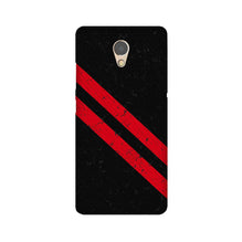Black Red Pattern Mobile Back Case for Lenovo P2 (Design - 373)