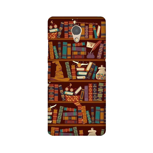 Book Shelf Mobile Back Case for Lenovo P2 (Design - 390)