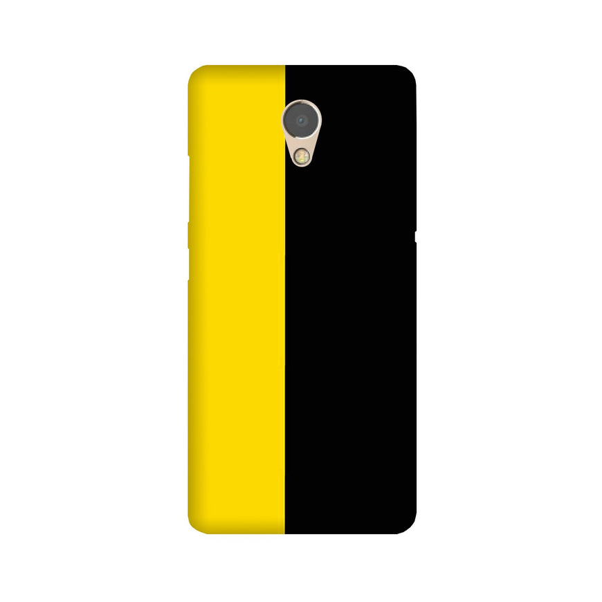 Black Yellow Pattern Mobile Back Case for Lenovo P2 (Design - 397)