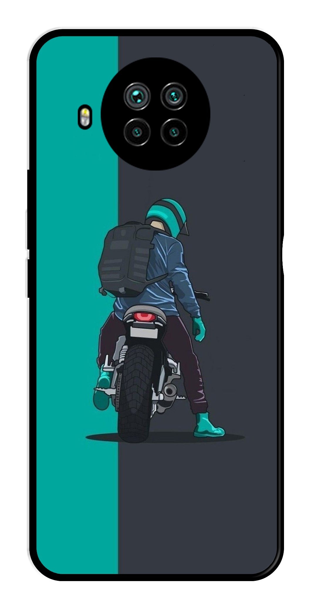 Bike Lover Metal Mobile Case for Xiaomi Mi 10i   (Design No -05)