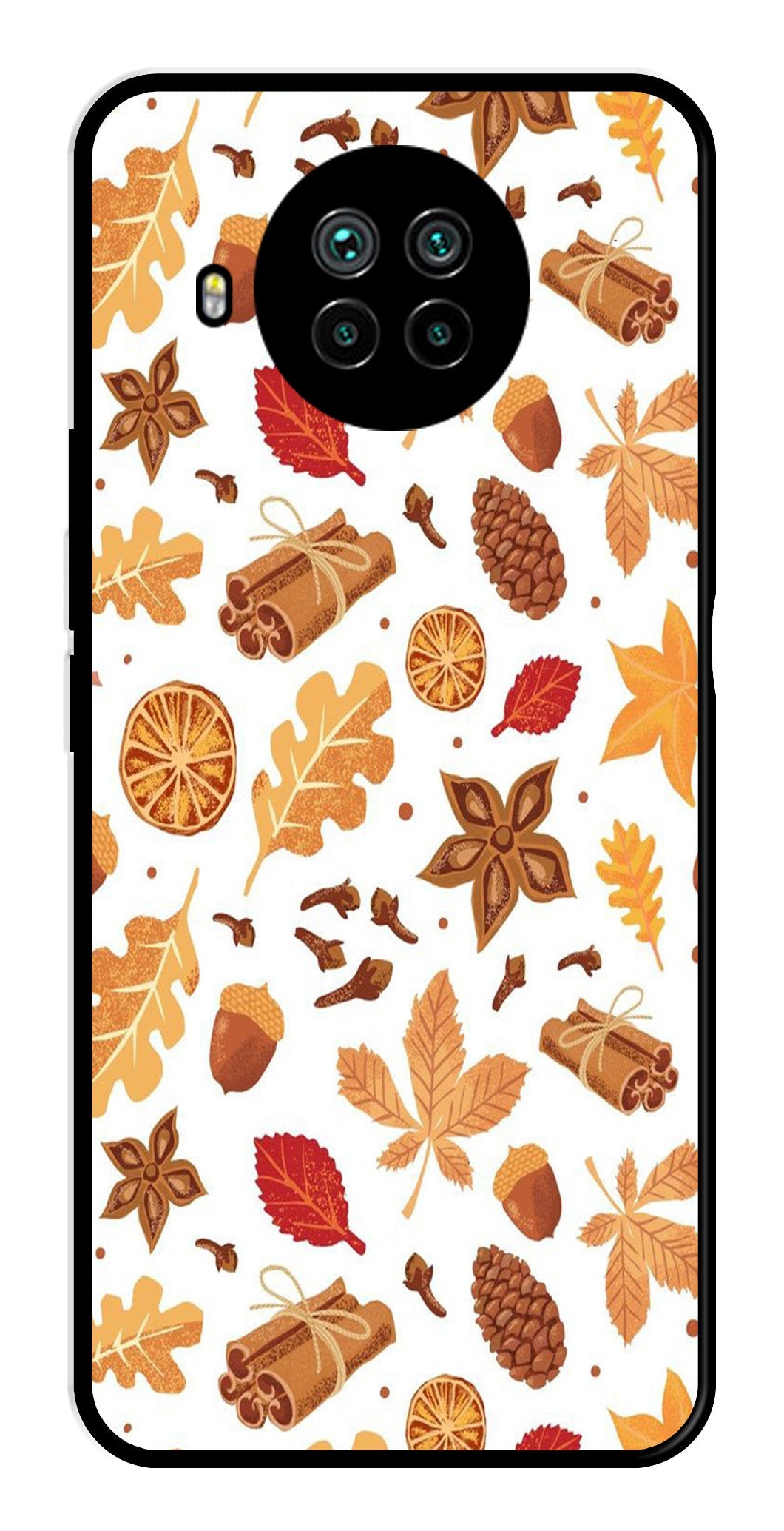 Autumn Leaf Metal Mobile Case for Xiaomi Mi 10i   (Design No -19)