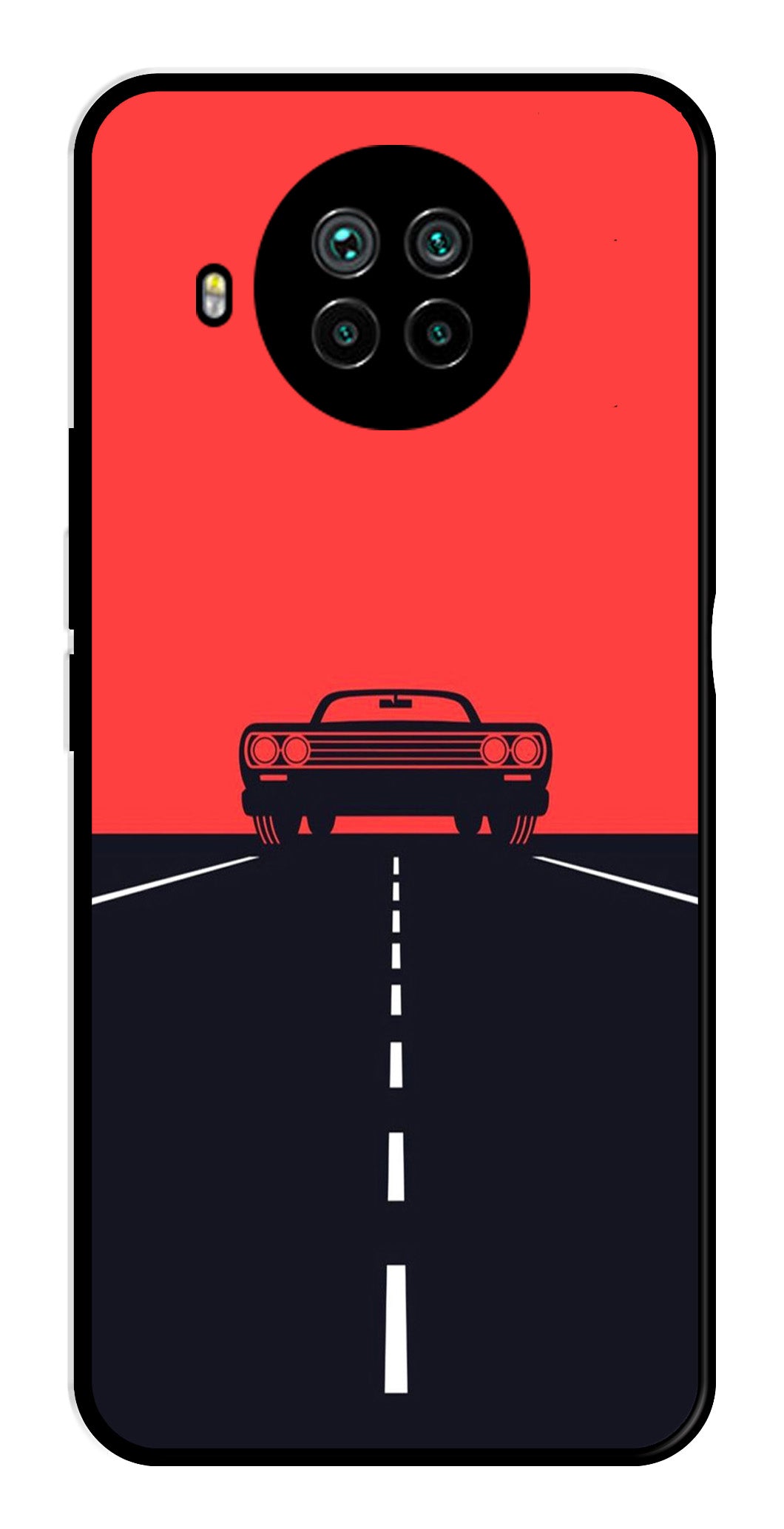 Car Lover Metal Mobile Case for Xiaomi Mi 10i   (Design No -21)