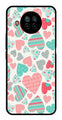 Hearts Pattern Metal Mobile Case for Xiaomi Mi 10i   (Design No -22)