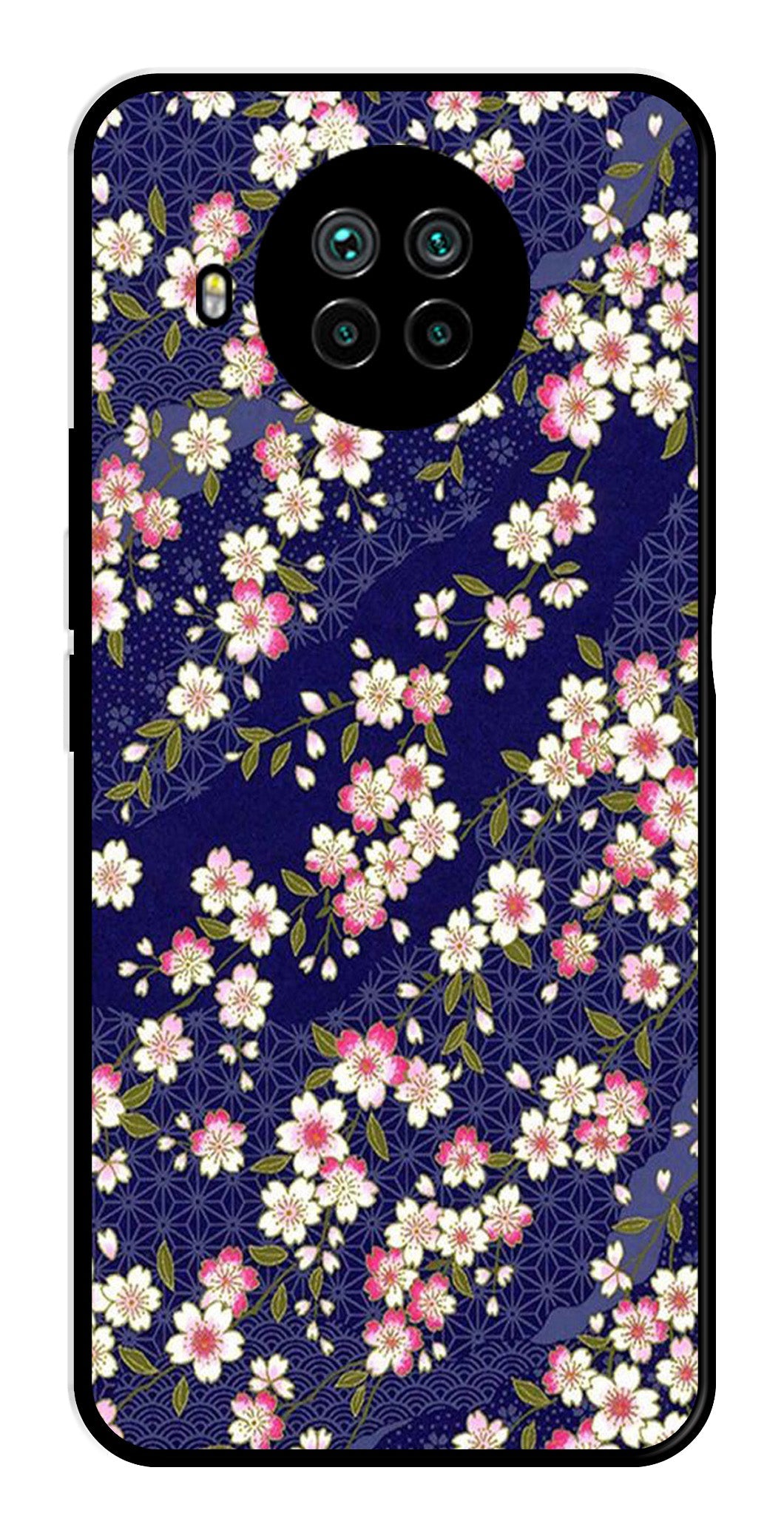 Flower Design Metal Mobile Case for Xiaomi Mi 10i   (Design No -25)