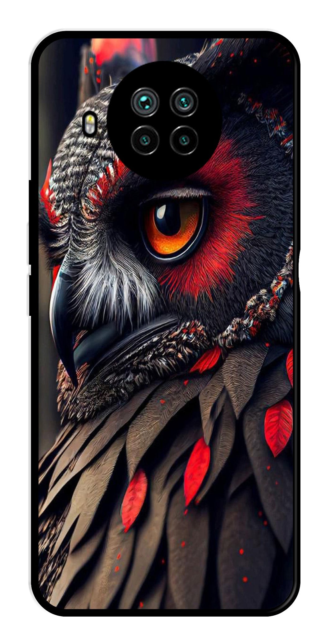 Owl Design Metal Mobile Case for Xiaomi Mi 10i   (Design No -26)