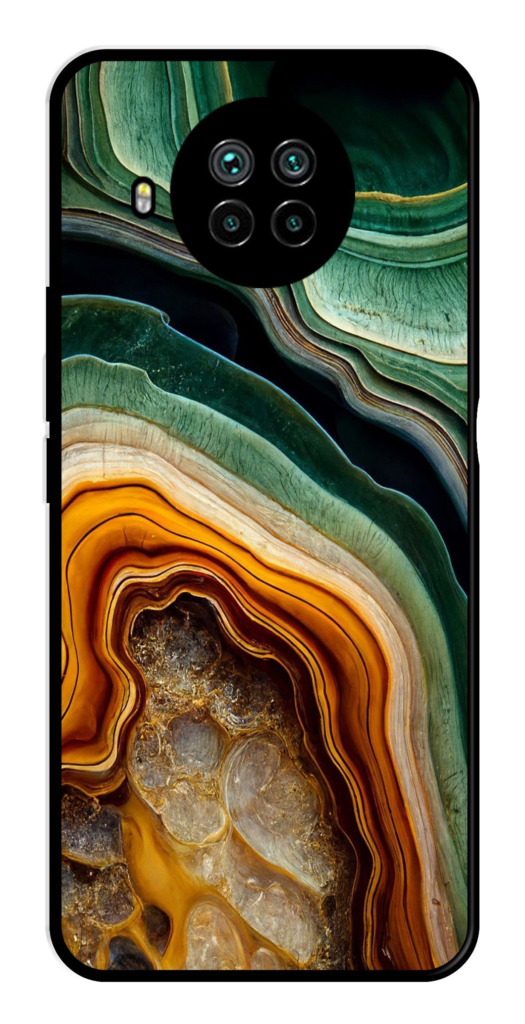 Marble Design Metal Mobile Case for Xiaomi Mi 10i   (Design No -28)
