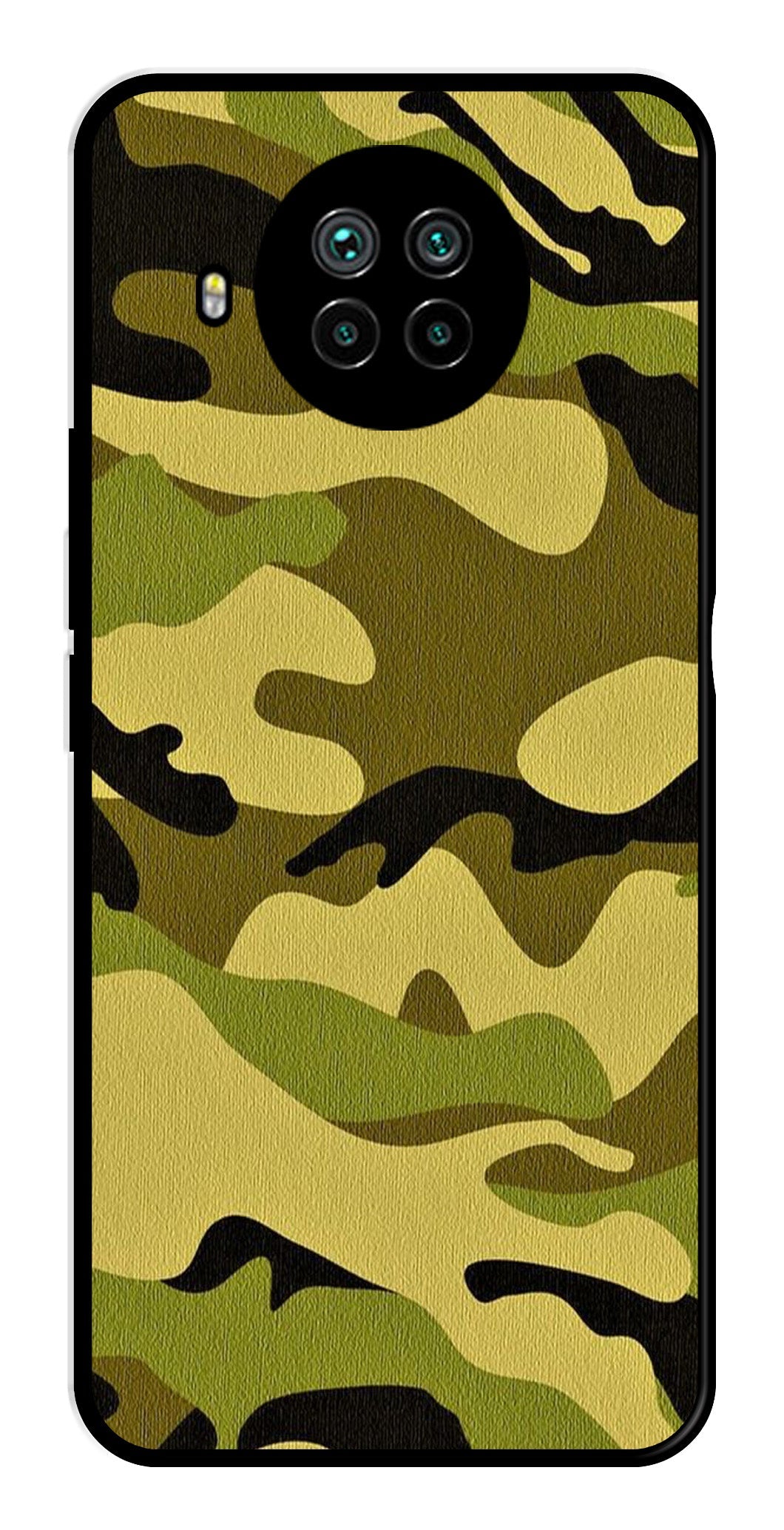 Army Pattern Metal Mobile Case for Xiaomi Mi 10i   (Design No -35)