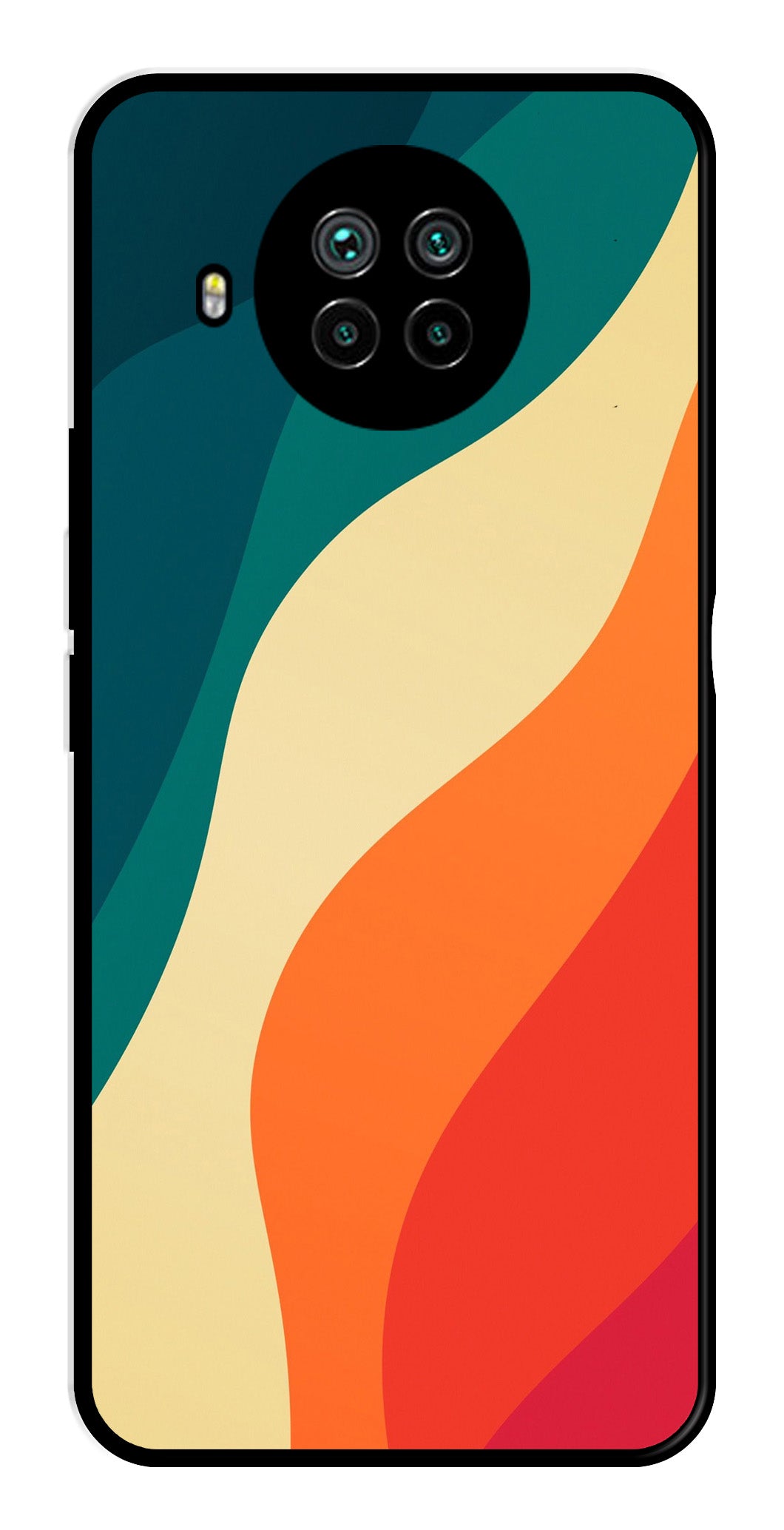 Muted Rainbow Metal Mobile Case for Xiaomi Mi 10i   (Design No -39)