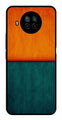 Orange Green Pattern Metal Mobile Case for Xiaomi Mi 10i   (Design No -45)