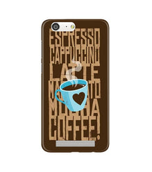 Love Coffee Mobile Back Case for Gionee M5 (Design - 351)