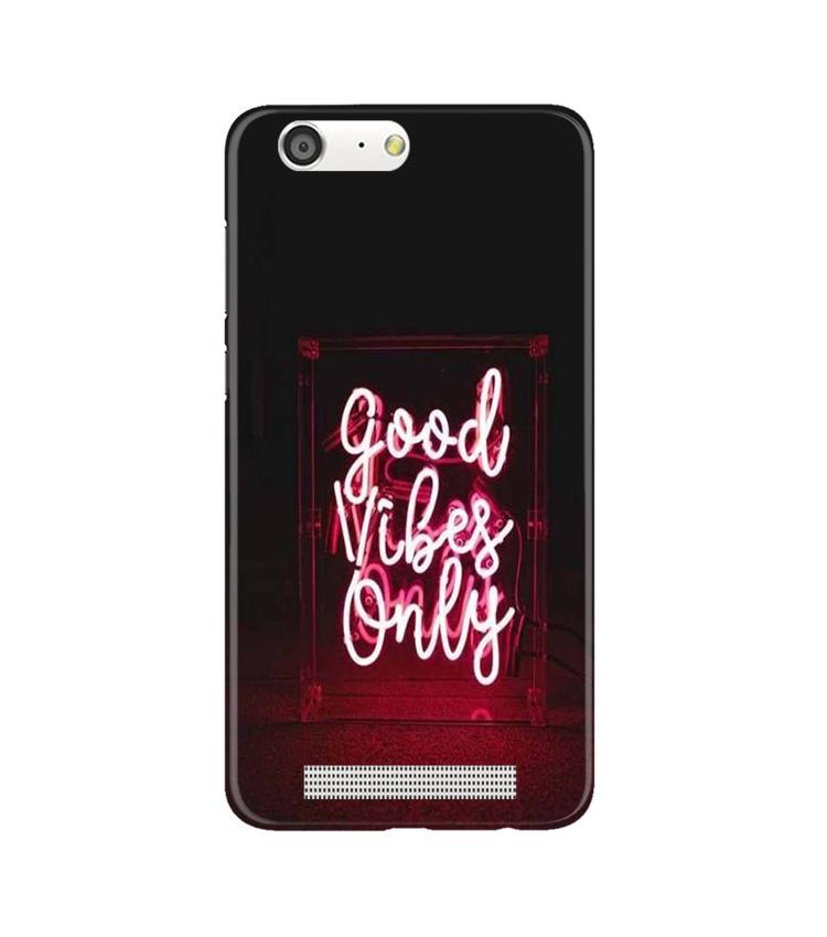Good Vibes Only Mobile Back Case for Gionee M5 (Design - 354)