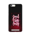 Good Vibes Only Mobile Back Case for Gionee M5 (Design - 354)