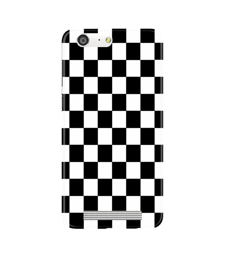 Black White Boxes Mobile Back Case for Gionee M5 (Design - 372)