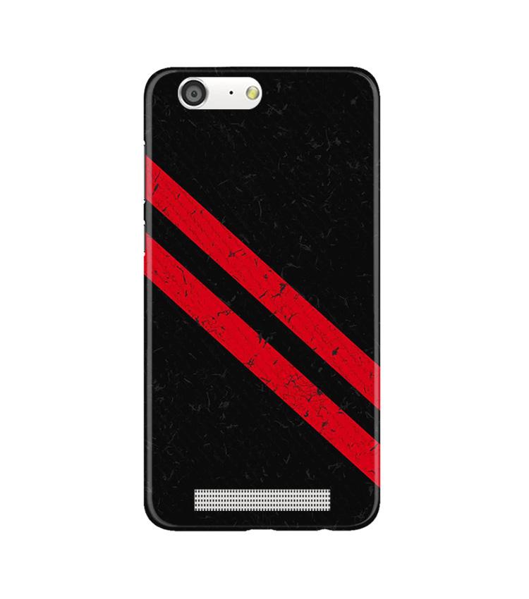 Black Red Pattern Mobile Back Case for Gionee M5 (Design - 373)