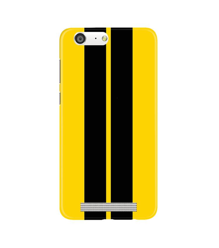 Black Yellow Pattern Mobile Back Case for Gionee M5 (Design - 377)