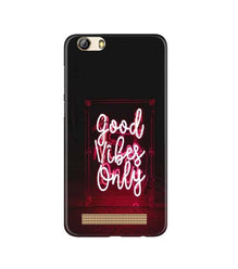 Good Vibes Only Mobile Back Case for Gionee M5 Lite (Design - 354)
