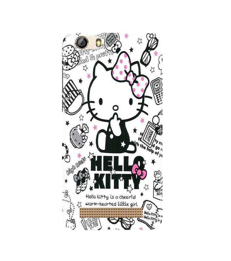 Hello Kitty Mobile Back Case for Gionee M5 Lite (Design - 361)