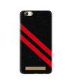 Black Red Pattern Mobile Back Case for Gionee M5 Lite (Design - 373)