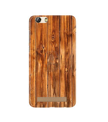 Wooden Texture Mobile Back Case for Gionee M5 Lite (Design - 376)