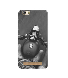 Royal Enfield Mobile Back Case for Gionee M5 Lite (Design - 382)