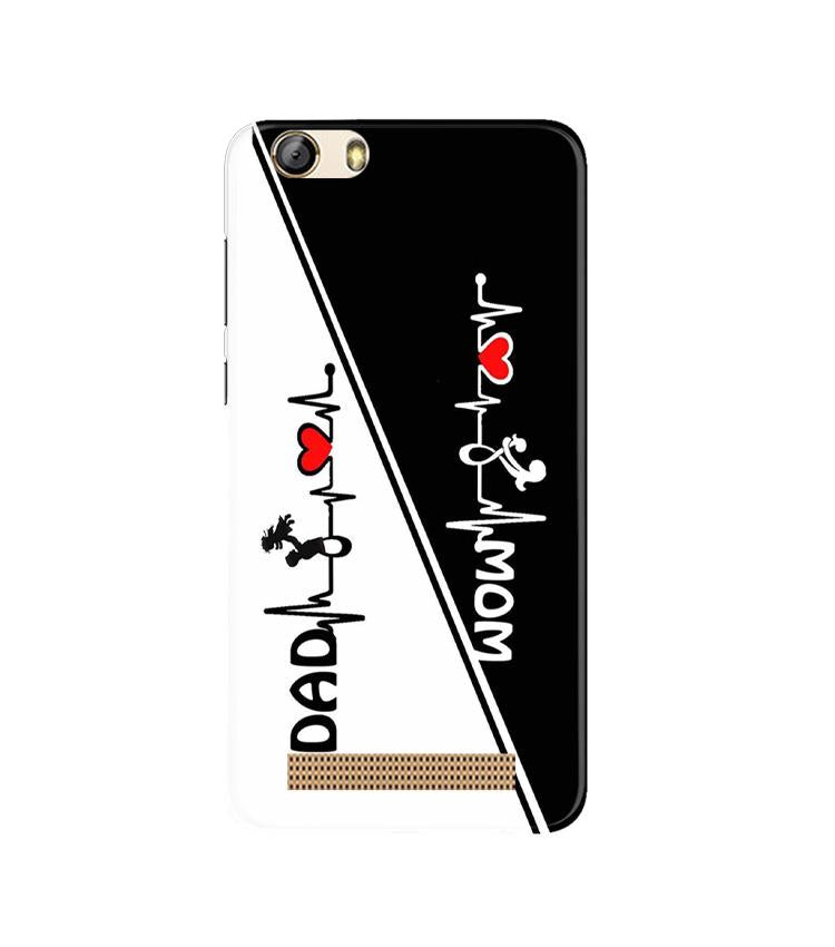 Love Mom Dad Mobile Back Case for Gionee M5 Lite (Design - 385)