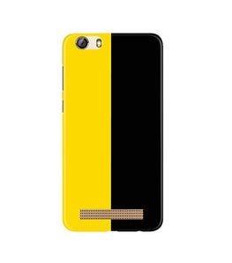 Black Yellow Pattern Mobile Back Case for Gionee M5 Lite (Design - 397)