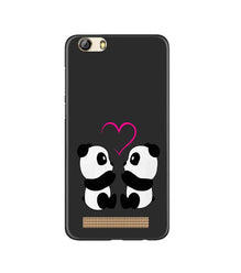 Panda Love Mobile Back Case for Gionee M5 Lite (Design - 398)