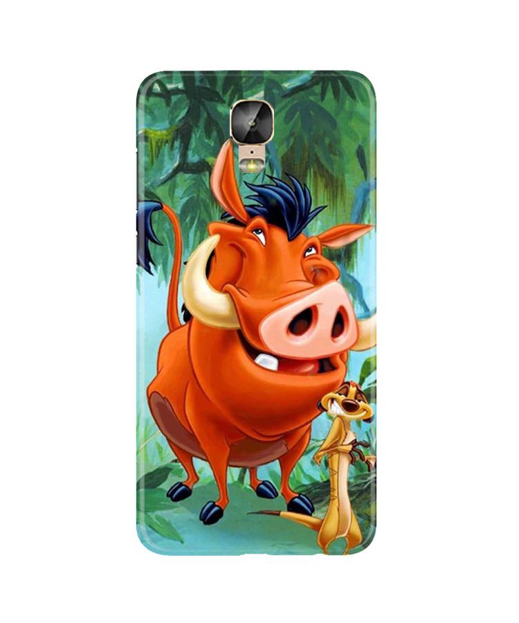 Timon and Pumbaa Mobile Back Case for Gionee M5 Plus (Design - 305)