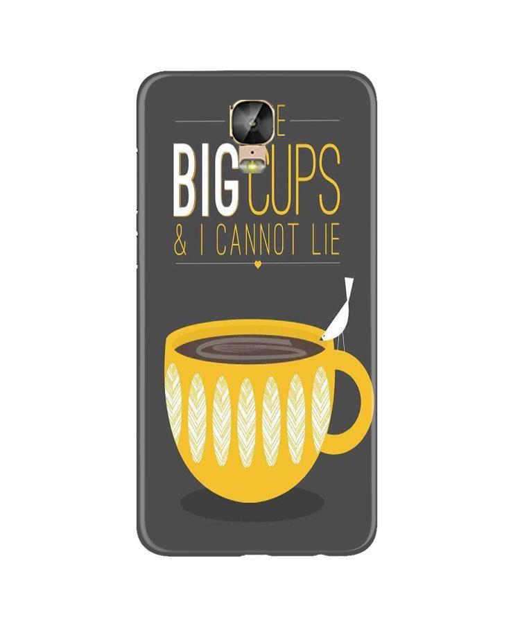Big Cups Coffee Mobile Back Case for Gionee M5 Plus (Design - 352)