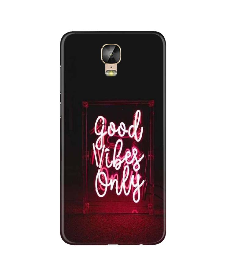Good Vibes Only Mobile Back Case for Gionee M5 Plus (Design - 354)