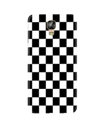 Black White Boxes Mobile Back Case for Gionee M5 Plus (Design - 372)