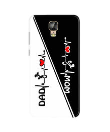 Love Mom Dad Mobile Back Case for Gionee M5 Plus (Design - 385)