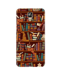 Book Shelf Mobile Back Case for Gionee M5 Plus (Design - 390)